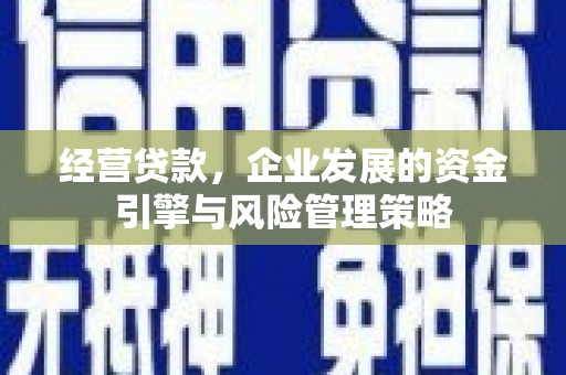 锦州经营贷款，企业发展的资金引擎与风险管理策略