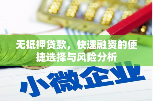 锦州无抵押贷款，快速融资的便捷选择与风险分析