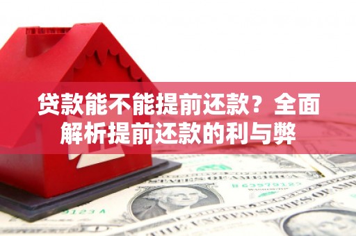锦州贷款能不能提前还款？全面解析提前还款的利与弊