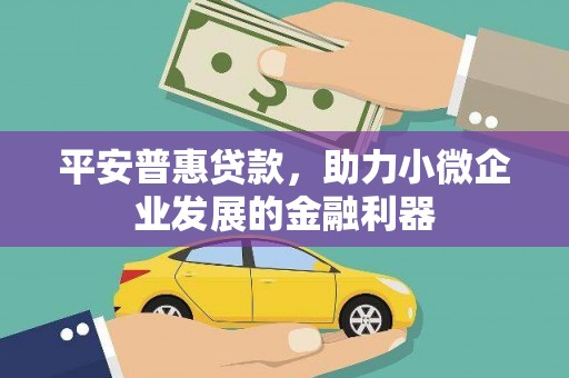 锦州平安普惠贷款，助力小微企业发展的金融利器