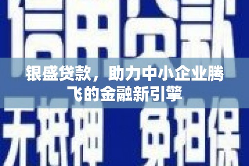 锦州银盛贷款，助力中小企业腾飞的金融新引擎