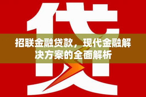 锦州招联金融贷款，现代金融解决方案的全面解析