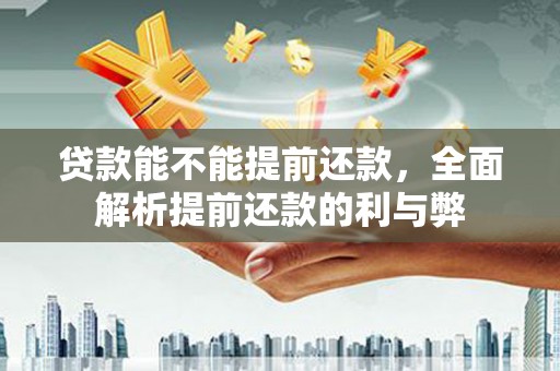 锦州贷款能不能提前还款，全面解析提前还款的利与弊