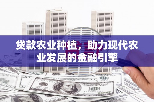 锦州贷款农业种植，助力现代农业发展的金融引擎