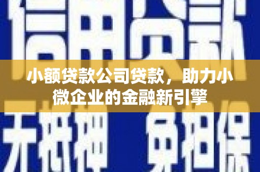 锦州小额贷款公司贷款，助力小微企业的金融新引擎