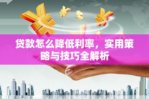 锦州贷款怎么降低利率，实用策略与技巧全解析