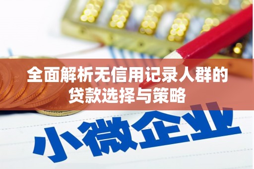 锦州全面解析无信用记录人群的贷款选择与策略
